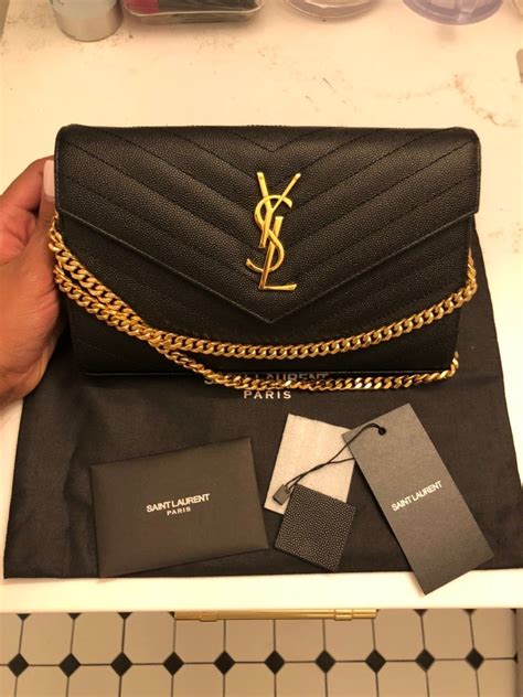 ysl handbag chain - YSL bag wallet on chain.